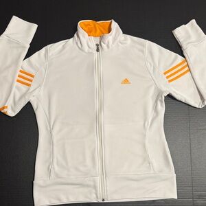 Adidas White Jacket with Orange Highlights